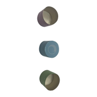 Topack Nouveau Design Bouchon de Bouteille Rond Personnalisé en Aluminium, Couvercles à Vis Argentés 28mm