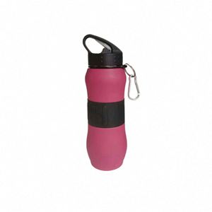 Bouteille d'eau de sport portable avec manchon en silicone et mousqueton pour les voyages en plein air - Product Image 3
