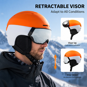Nuevo <span class=keywords><strong>Casco</strong></span> de Nieve de Invierno con Certificación CE EN1077, con Visera Retráctil, para Deportes al Aire Libre, <span class=keywords><strong>Casco</strong></span> de Esquí para Adultos, Protección para la Cabeza para Snowboard - Product Image 1
