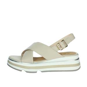 Sandali con Zeppa da Donna Keys K-11013 Beige con Plateau e Cinturini Stile Estivo - Product Image 1