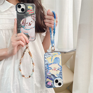 Dragonne Courte Lumineuse pour Téléphone avec Patch Anti-Perte, Breloque Décorative Universelle Portable pour Femme - Product Image 2