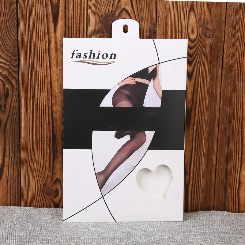 Caixa de meias de seda estampadas em cores baratas com marca de alta qualidade, embalagem de meia-calça, cor personalizada OEM