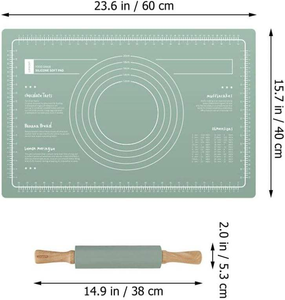 페이스트리를 위한 식품 등급 롤링 핀 세트-피자 쿠키 및 파이 도구를 위한 베이킹 및 간편한 세척을 위한 논스틱 실리콘 반죽 롤러 세트 - Product Image 2