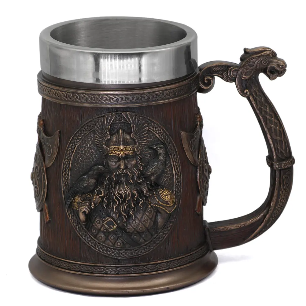 Viking Thor Mjolnir Drinken Bier Mok Stein Tankard Beer Cup Odin Tankard Cup 20Oz