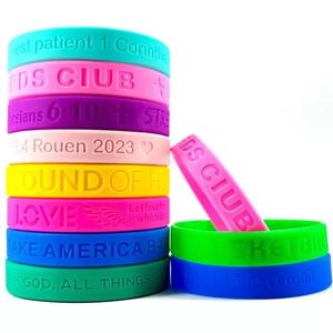 Sensibilisation au cancer du sein Bracelet en <span class=keywords><strong>silicone</strong></span> Logo personnalisé Bracelet en caoutchouc Fournitures de fête promotionnelles Prévention Écologique - Product Image 2