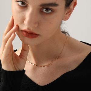 Collar de Cadena Clásico de Forma Redonda, Acero Inoxidable, Chapado en Oro de 18K, Collar con Colgante de Clavícula para Mujer - Product Image 2