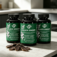 Kapsul Jahe Hitam Ekstrak Herbal Label Pribadi Grosir Pabrik OEM Suplemen Makanan Diet Kapsul Jahe Hitam