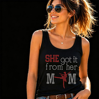 Transfert de strass personnalisé, motif de danse, design thermocollant pour T-shirts
