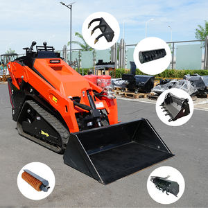 Kostenloser Versand Kompakt lader Hydraulische Diesel farm Schnee räum maschinen Landwirtschaft Crawler Mini Front schaufel lader - Product Image 2