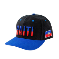 Casquette de pêcheur personnalisée à imprimé tendance, casquette de baseball haïtienne avec drapeau, pour les fans de football