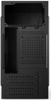 Boîtier PC Full Tower Noir avec Panneau Frontal Rayé, Aérations et Installation Facile pour Poste de Travail de Bureau