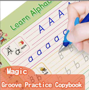 Cuaderno de ejercicio mágico hundido personalizado, cuaderno de práctica acanalado hundido en inglés, cuaderno en espiral para niños, libros de impresión de libros para niños - Product Image 3