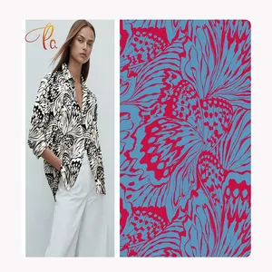 High Quality Digitally Printed Hawaiian Floral Silk Fabric