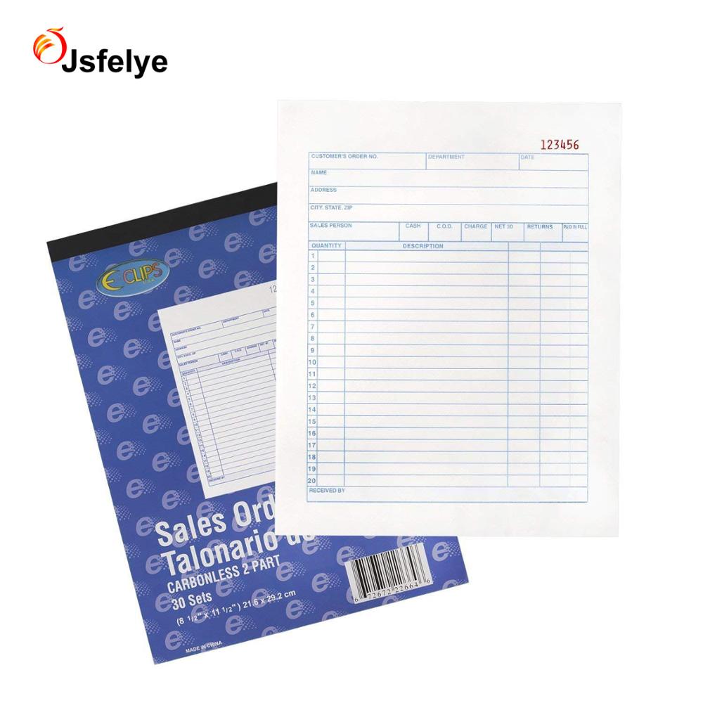 8,5x11-дюймовый карбоновый 2 части белый и желто-канарный расчет чеков