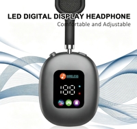 Casque sans fil supra-auriculaire MAX 600 avec chipset JL, étanche IPX-3, moule privé, affichage numérique RGB, fente pour carte TF, pliable