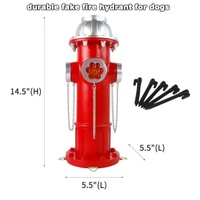 Ornement de jardin en résine rouge en forme d'hydrant avec empreinte de patte lumineuse et chaîne argentée, décoration réaliste pour pelouse, pour commémoration d'un animal de compagnie ou cour extérieure