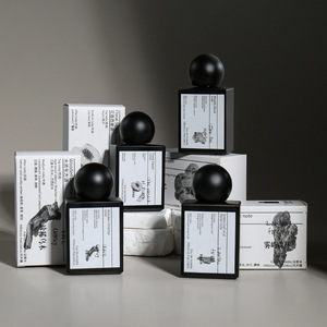 Botella de Perfume de Vidrio Negro Mate de Diseño Personalizado, 30 ml, 50 ml, 100 ml, Envase Vacío, Botellas Cuadradas de Perfume con Embalaje en Caja - Product Image 3