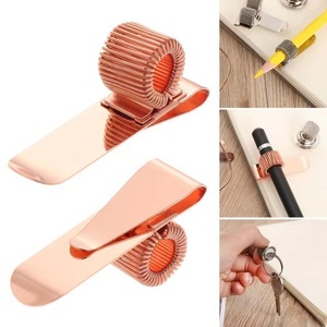 Portapenne in Metallo con Clip a Molla Multiforata Personalizzabile in Piccole Quantità, Colori Oro/<span class=keywords><strong>Argento</strong></span>/Oro Rosa - Product Image 6