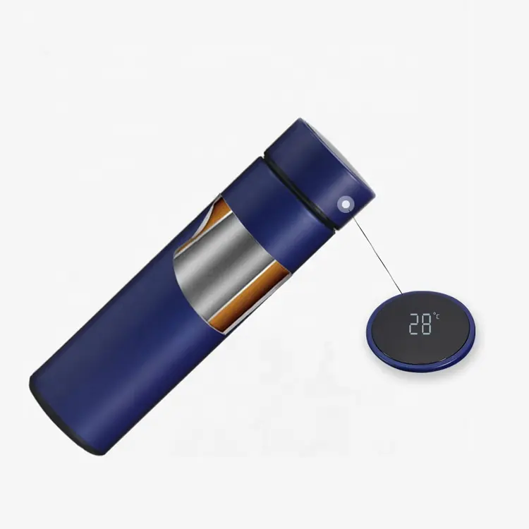 Caneca térmica de aço inoxidável, caneca térmica digital com visor de temperatura, caneca inteligente, 304