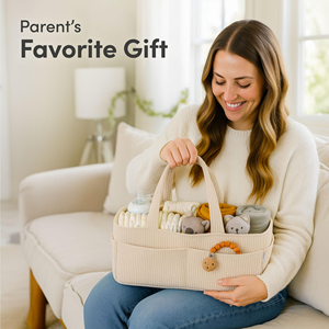 Baby <b>Diaper</b> <b>Caddy</b> Organizer Stylish Nursery Storage Organizer for Newborn Essentials and <b>Diaper</b> Changing Station - Product Image 4