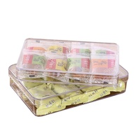 Boîte en plastique rectangulaire transparente et recyclable pour bonbons, cosmétiques, chocolat et emballage alimentaire