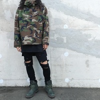 Veste camouflage avec capuche OEM marque privée pour hommes stock personnalisé livraison directe