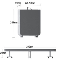 Lit pliant portable en métal durable, lit d'appoint pour la pause déjeuner, lit de camping pour le bureau, sieste, petit appartement, lit à deux plis