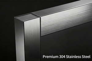 <span class=keywords><strong>Cabine</strong></span> <span class=keywords><strong>de</strong></span> <span class=keywords><strong>douche</strong></span> intégrée en alliage d'aluminium minimaliste, surface mate, pour petit appartement, décoration <span class=keywords><strong>de</strong></span> toilettes - Product Image 3