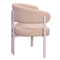 Échantillon Gratuit - Chaise de Salle à Manger Nordique de Luxe, Fauteuil Moderne Minimaliste Élégant avec Pieds Hauts en Métal et Tissu Personnalisé
