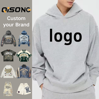 Hoodie Unisex Musim Dingin Ramah Lingkungan 100% Katun Berat OEM, Bordir Logo Fungsional Custom, 500 Gsm, French Terry Grosir