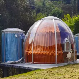 2024 New craze Lều cắm trại trong suốt cắm trại phù hợp nhà hàng ngoài trời trong suốt bong bóng lều rõ ràng Mười