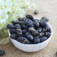 Haricots noirs grillés à sec et sains sans OGM Snack Soja salé croustillant avec saveur douce emballé en vrac ou en sac
