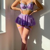 Pakaian Tidur Wanita Transparan Berbahan Jaring dengan Bukaan di Selangkangan, Lingerie Fetish, Baju Tidur, Pakaian Santai untuk Wanita Ukuran S M L XL