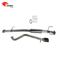 Système d'échappement haute performance à sortie unique en acier inoxydable 304 avec embout en fibre de carbone pour Toyota Hilux Vigo 2004-2015