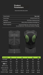 Gilet de protection <span class=keywords><strong>ski</strong></span> Baistw, anti-chute, respirant, absorbant les chocs, protection de la colonne vertébrale, fermeture auto-agrippante en spandex, homme/femme - Product Image 6