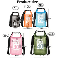 Sac étanche en PVC grande capacité pour activités de plein air, semi-transparent, idéal pour la plage, la natation et le rafting – Best-seller transfrontalier