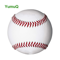 Balles de baseball professionnelles YumuQ 9 pouces, taille officielle, revêtement en cuir personnalisé de qualité supérieure, noyau en laine, pour l'entraînement