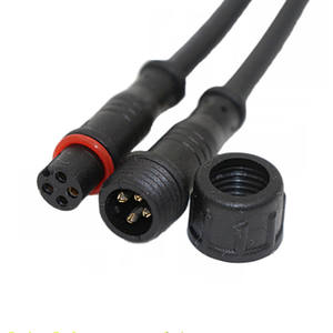 M12 статья <span class=keywords><strong>2</strong></span>-контактный сердечник Водонепроницаемый светодиодный мини-пластиковый разъем штекер для электронного кабеля - Product Image 3