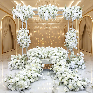 Set di Ghirlande DKB con Fiori Artificiali Bianchi e Arancioni per Decorazione <span class=keywords><strong>Soffitto</strong></span> e Parete - Product Image 1