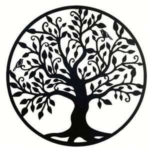 Arte Metálico para Pared con Galvanoplastia, Decoración <span class=keywords><strong>de</strong></span> Pared con Árbol Cortado con Láser 3D para Dormitorio, Regalo Artístico Decorativo para Aniversario - Product Image 1