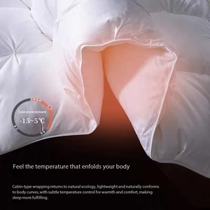 Edredón de Plumón de Ganso de Lujo para Hotel, Cálido y Familiar, 100% Algodón, Lavable a Máquina, con Relleno de Plumón Blanco - Product Image 4