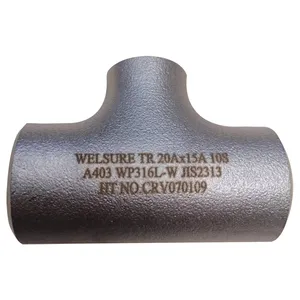 Хороший продукт, фитинг для труб из нержавеющей стали JIS 2313 WP316L-W 20A x 15A 10S, уменьшающий Тройник