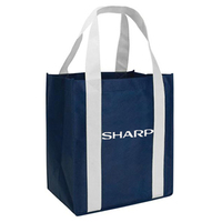 Usine bas prix haute qualité réutilisable recyclé couleur Logo personnalisé épaissi Non tissé sac fourre-tout avec poignée jusqu'en bas