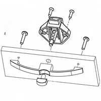 Accessoires de serrure en alliage de zinc d'espacement de trou de poignée incurvée pour tiroirs de bateau et d'armoire de camping-car de voiture de berline