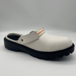 LXG, Zuecos de Seguridad Blancos para Laboratorio Médico con Correa Ajustable, Zuecos de Trabajo Negros Aislados y Económicos para Aliviar el Dolor de Pies HSW002 - Product Image 1