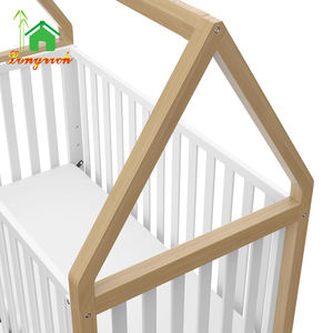 Cuna convertible <span class=keywords><strong>5</strong></span> en <span class=keywords><strong>1</strong></span>, juego de cama de madera para cuna de bebé, camas de estilo tradicional para niños pequeños, Marco para cuna de bebé, colchón de uso múltiple - Product Image 5