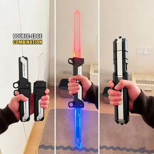 Sabre laser jouet, épée lumineuse à double lame, lumineux, pour enfants et adultes, jeu de combat, cosplay, bâton lumineux, jouet de fête, cadeau - Product Image 5
