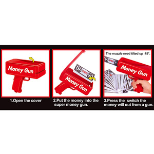 Money Gun Electric Toy 19x8.4x16.5cm Continuous Firing Party Prop for Kids - Product Image 4