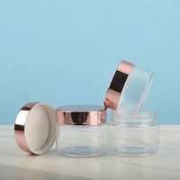 Bouteille pompe en plastique transparente pour shampoing/sérum capillaire avec logo personnalisé PET 1oz/2oz/3oz/4oz/5oz/6oz/8oz, pots en plastique pour cosmétiques