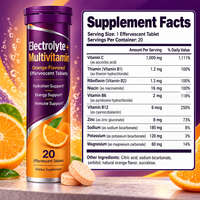 Comprimés multivitaminés électrolytiques pour le soutien immunitaire et l'hydratation avec vitamine C, zinc et magnésium – Fournisseur en marque blanche